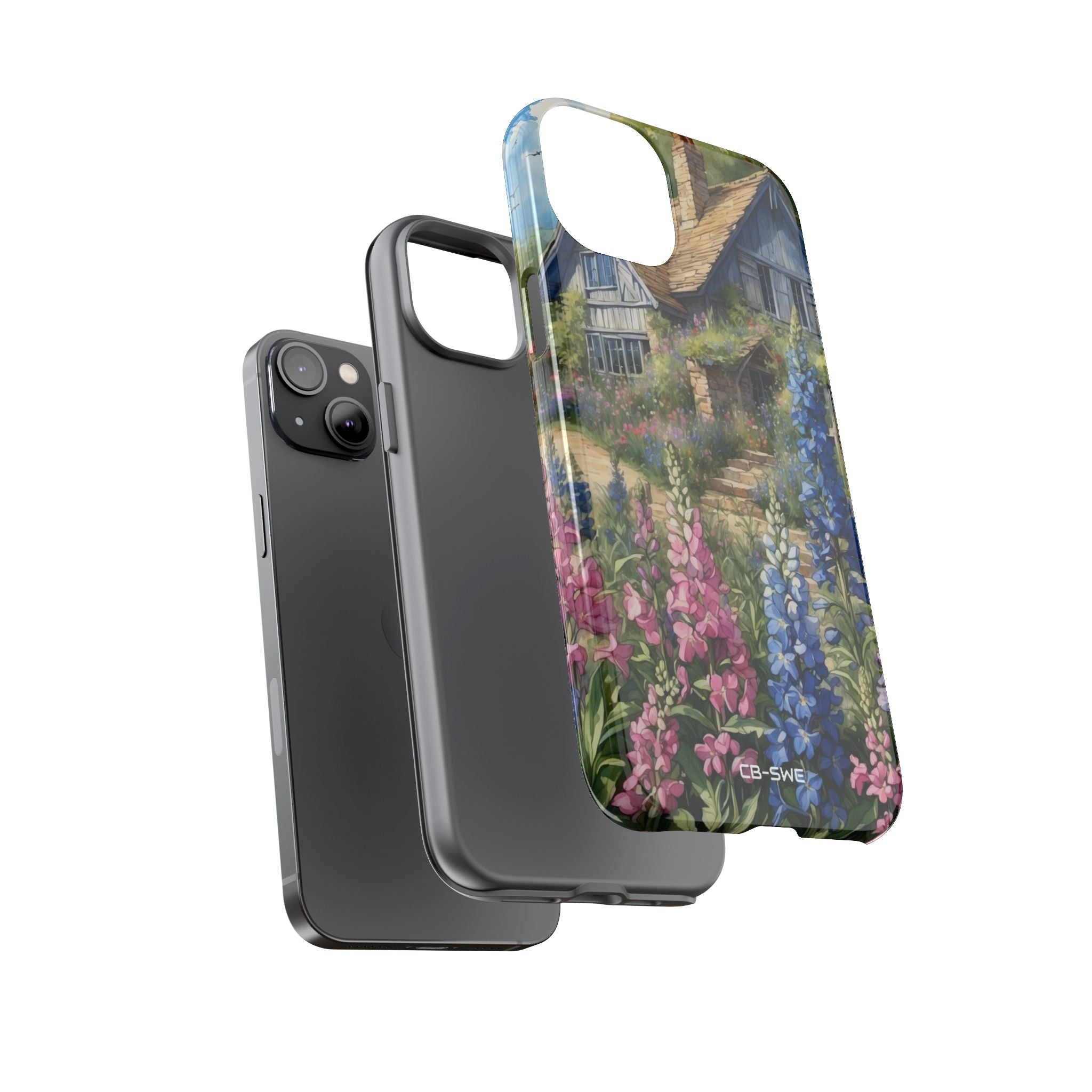 Cottage Surrounded Blossoms - iPhone Case