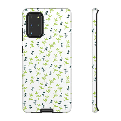 White Flower Pattern - Protective Phone Case