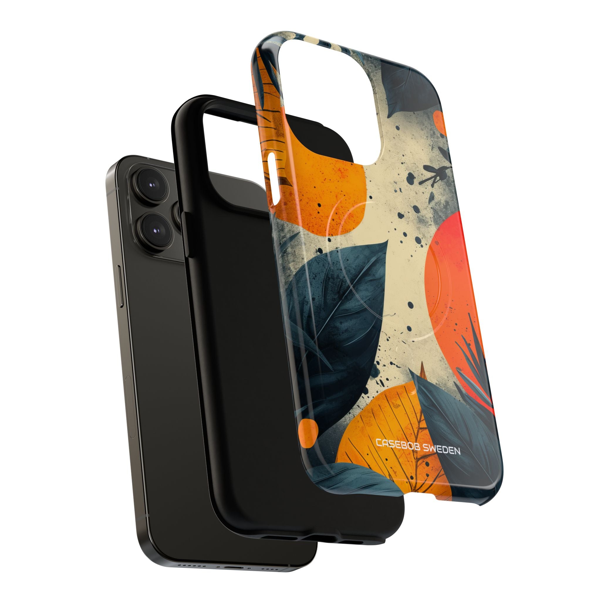 Tropical Blue Leaves - Tough + MagSafe® iPhone 14 Phone Case