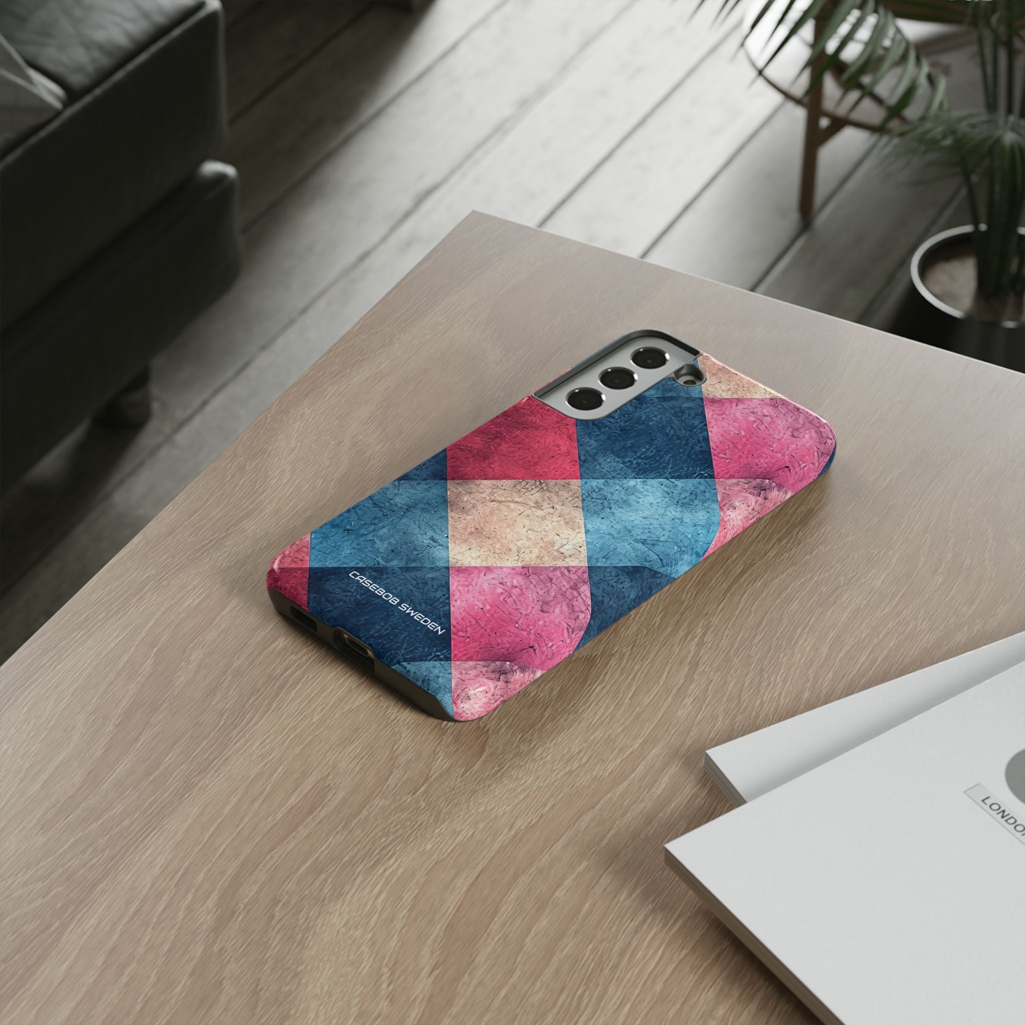 Bold Geometric Squares - Tough Samsung S22 Phone Case