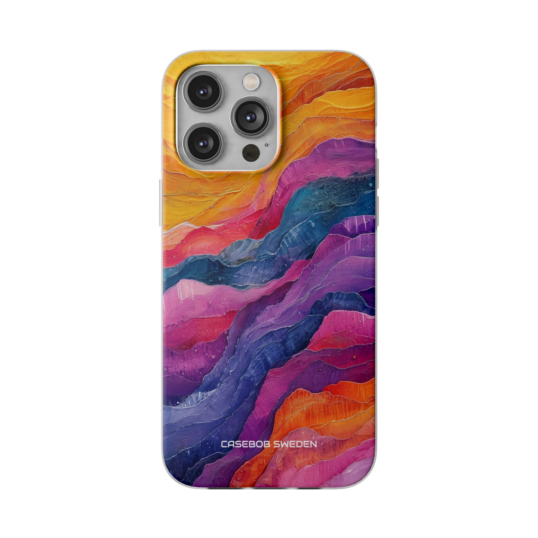 Vibrant Abstract Waves - Flexi iPhone 14 Phone Case