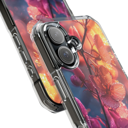 Surreal Flower Harmony iPhone 16 - Clear Impact Phone Case