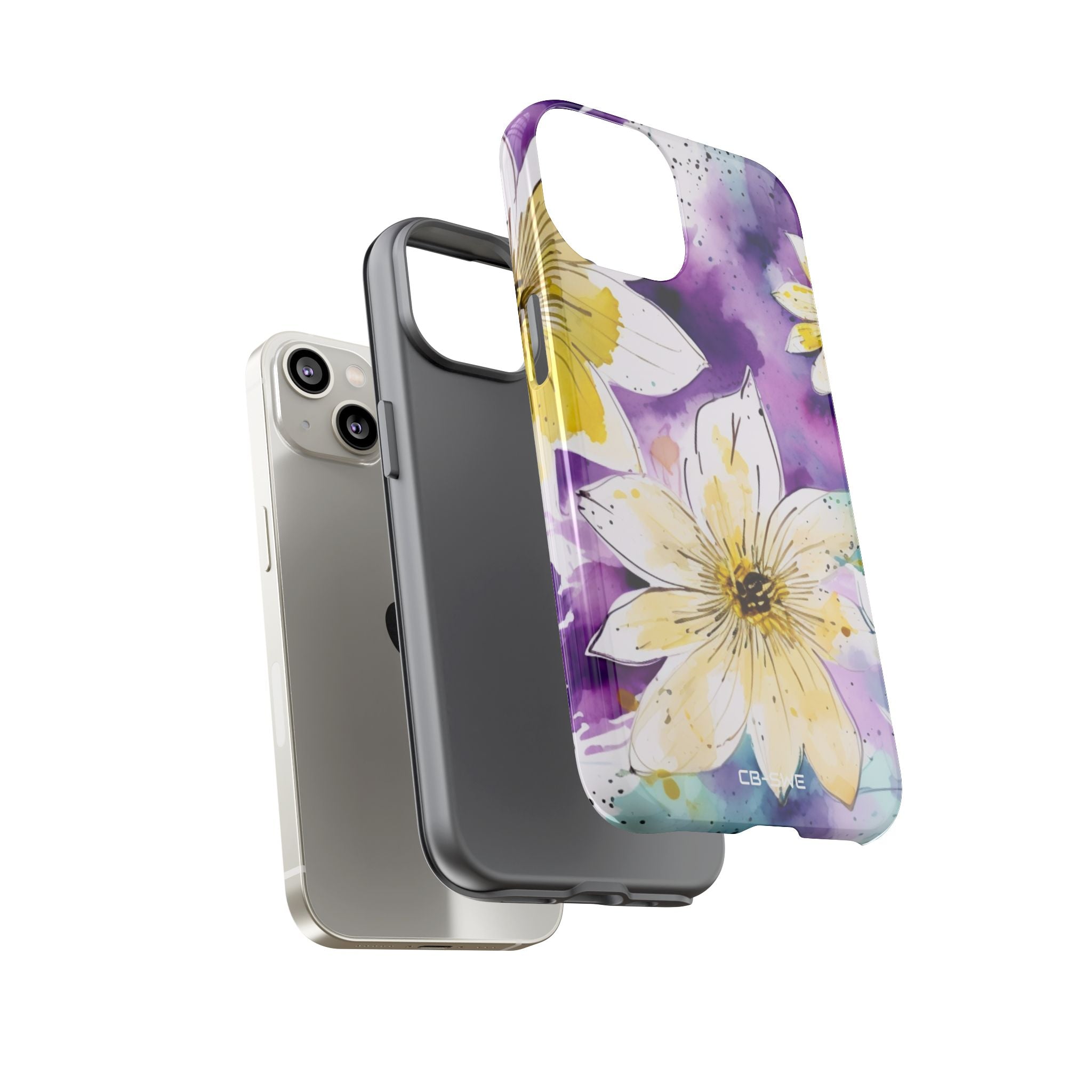 Vibrant Watercolor Flowers - iPhone Case
