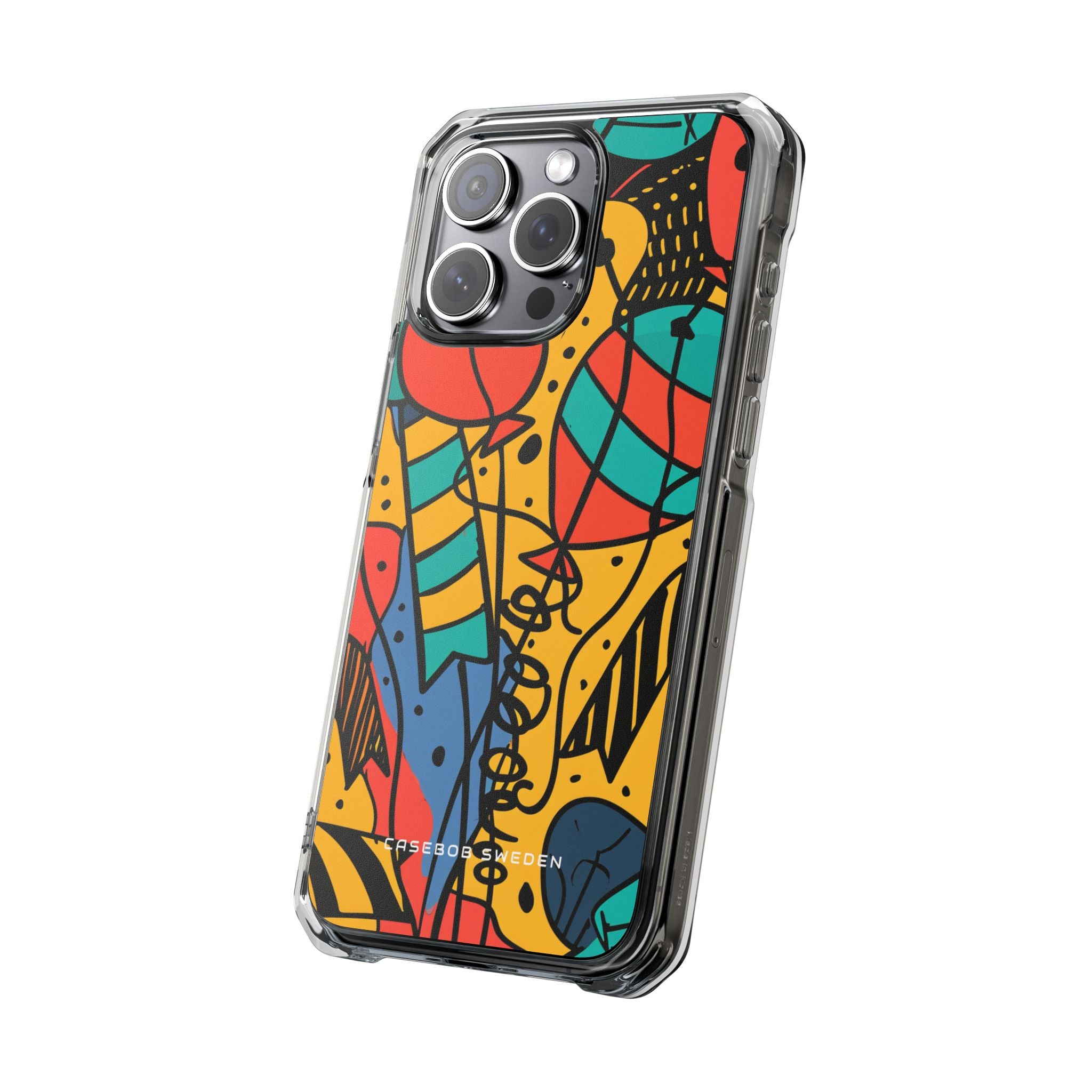 Playful Lines in Motion iPhone 15 - Clear Impact Phone Case