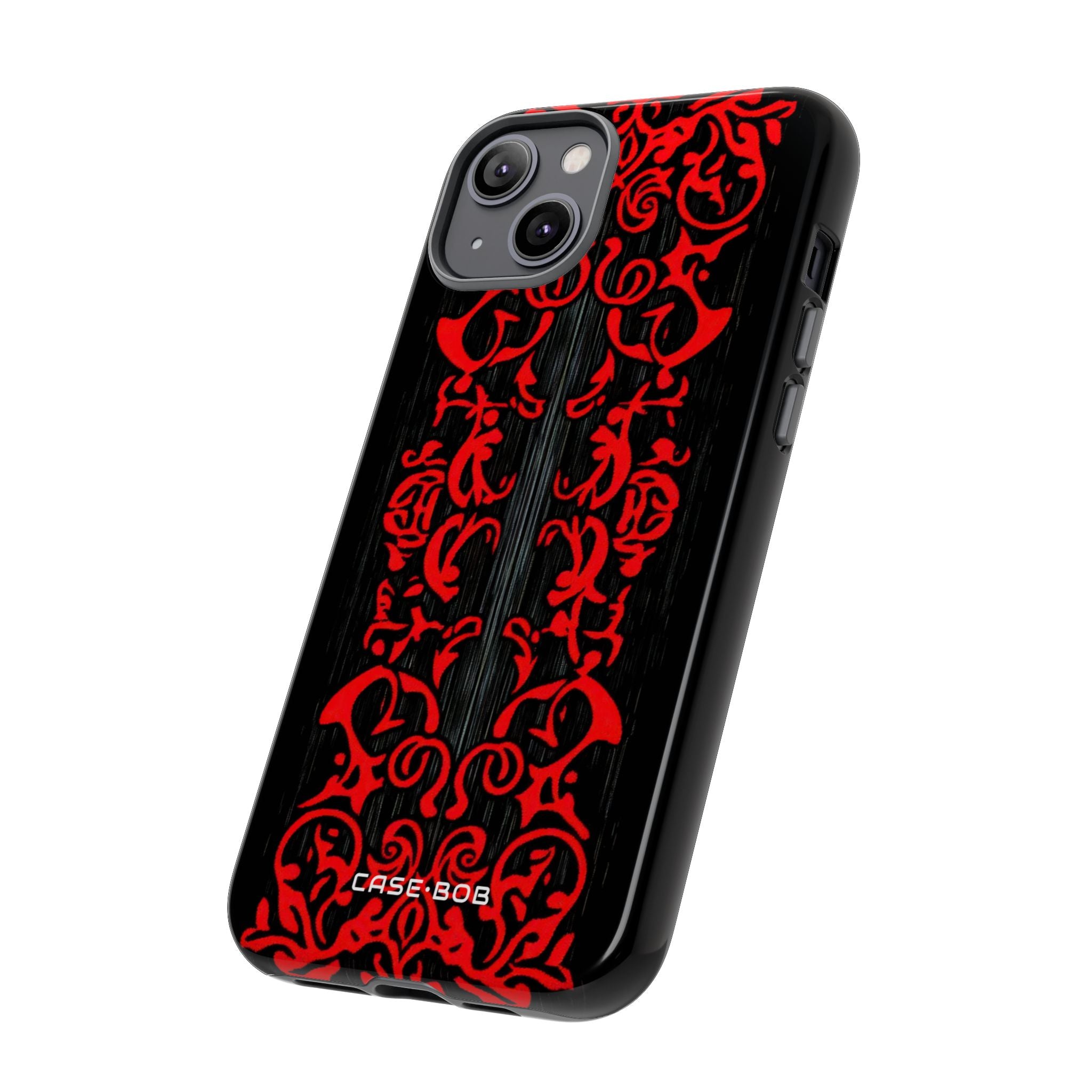 Crimson Spiral iPhone 14 Plus Case - Tough
