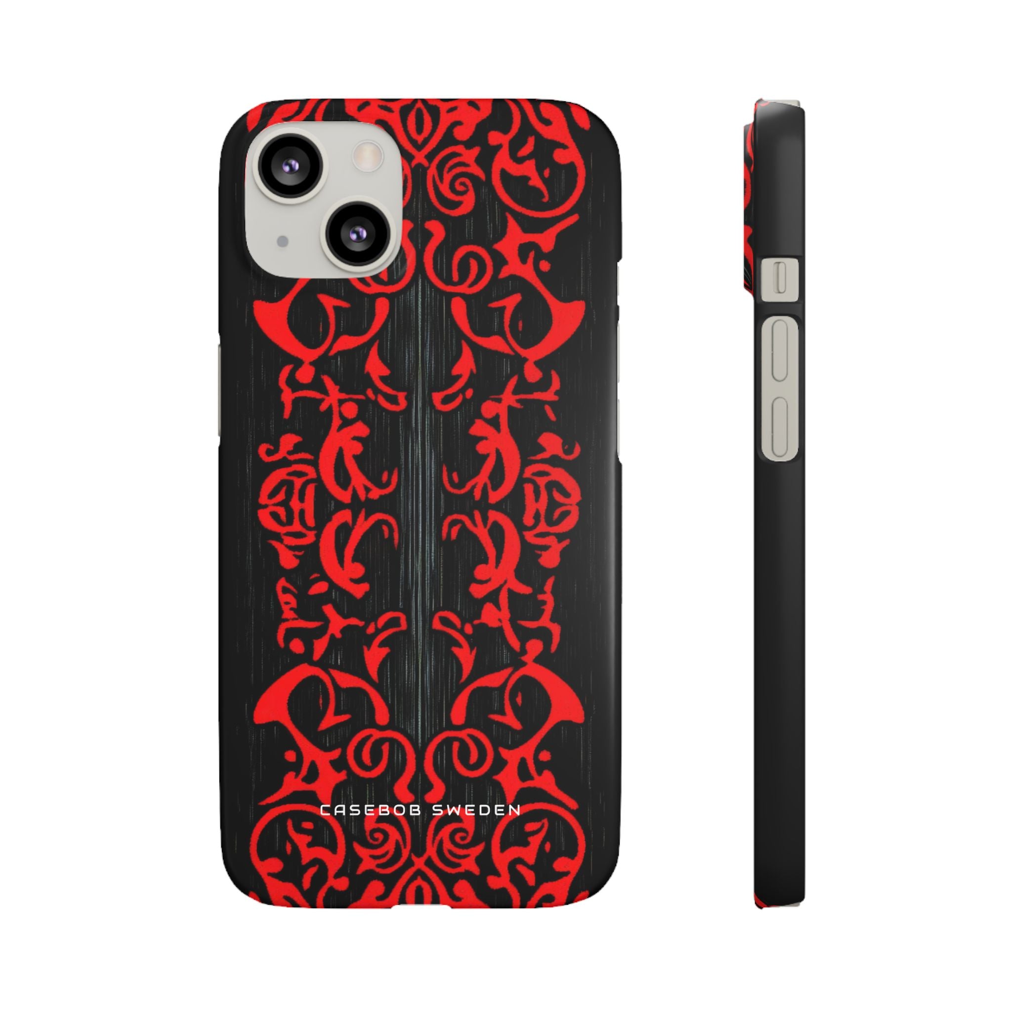 Gothic Crimson Symmetry iPhone 13 - Slim Phone Case