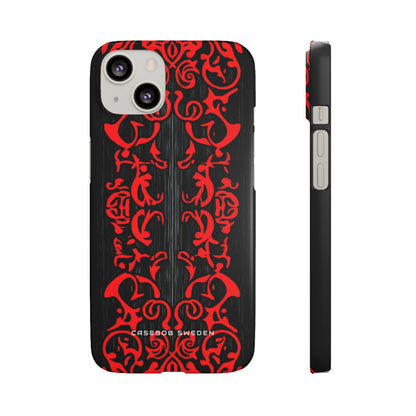 Gothic Crimson Symmetry iPhone 13 - Slim Phone Case