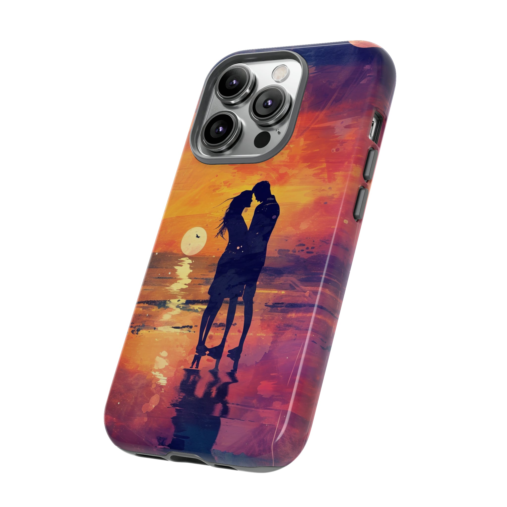 Seaside Sunset Embrace - Protective Phone Case