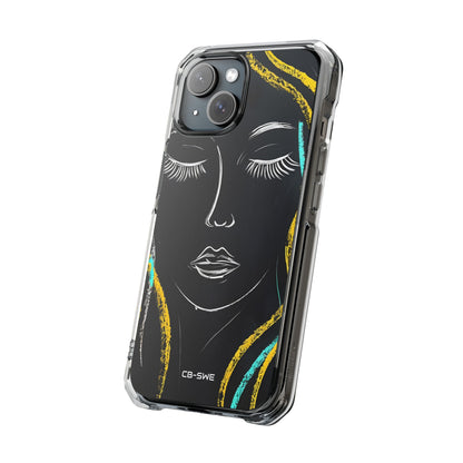 Vivid Minimalist Portrait iPhone Case - Impact