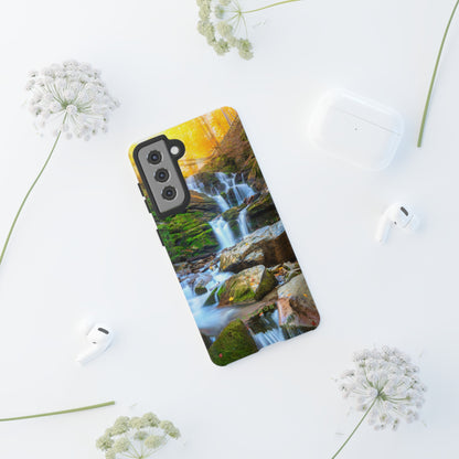 Autumn Mountain Waterfall - Protective Phone Case