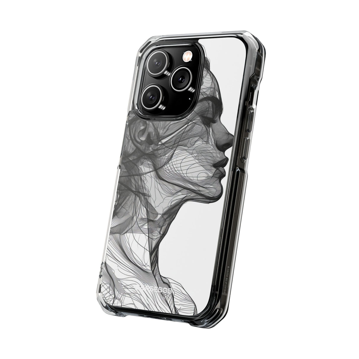 Ethereal Lines - Phone Case for iPhone (Clear Impact - Magnetic)