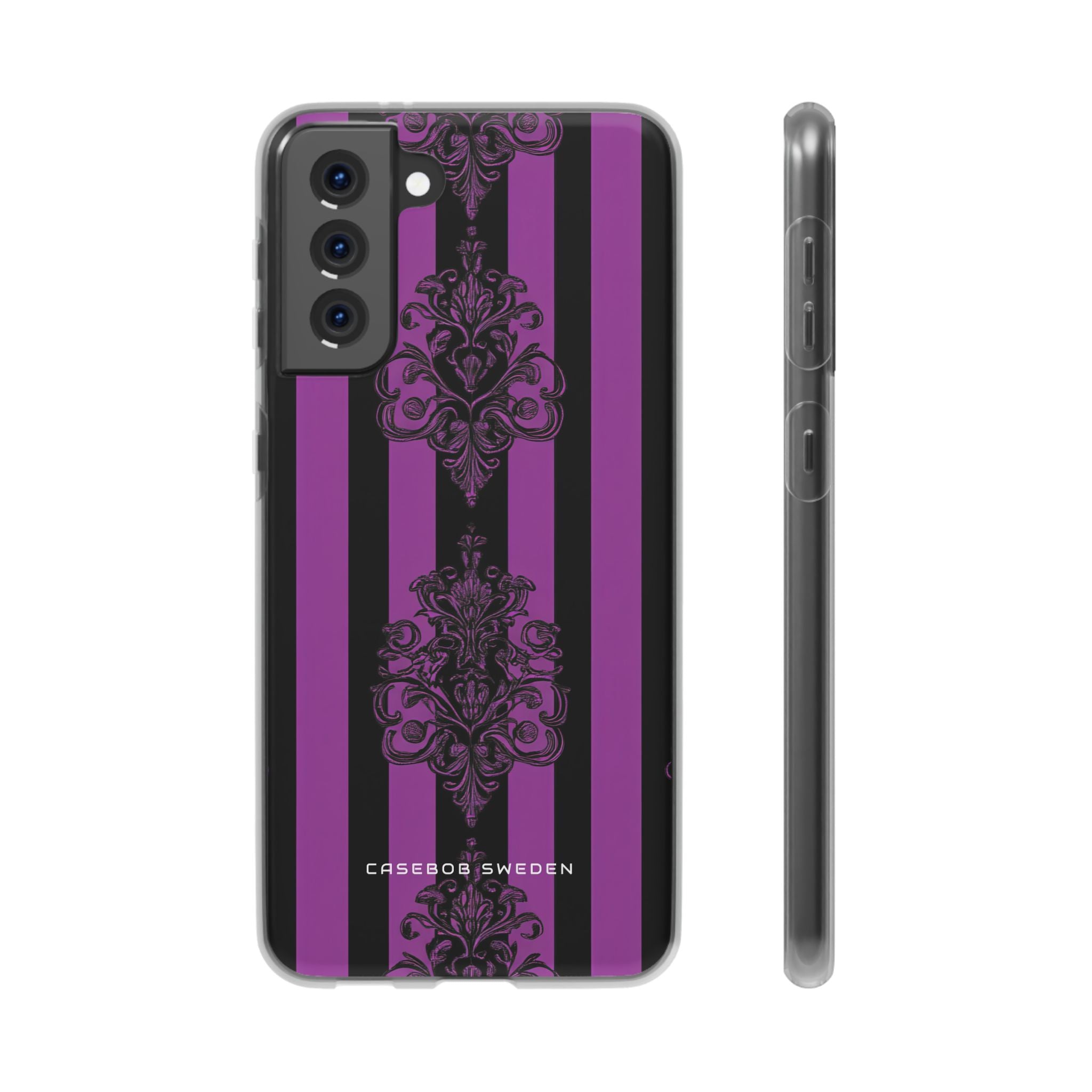 Gothic Elegance with Vertical Stripes and Ornamental Motifs Samsung S21 - Flexi Phone Case