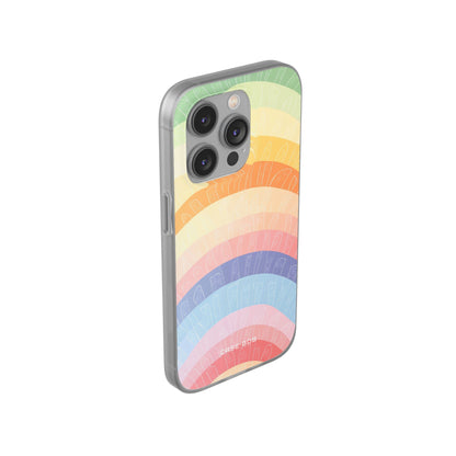 Pastel Rainbow Bands iPhone 14 Pro Case - Soft