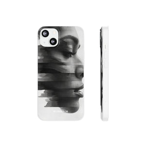 Abstract Glitch Portrait | Flexible Phone Case for iPhone