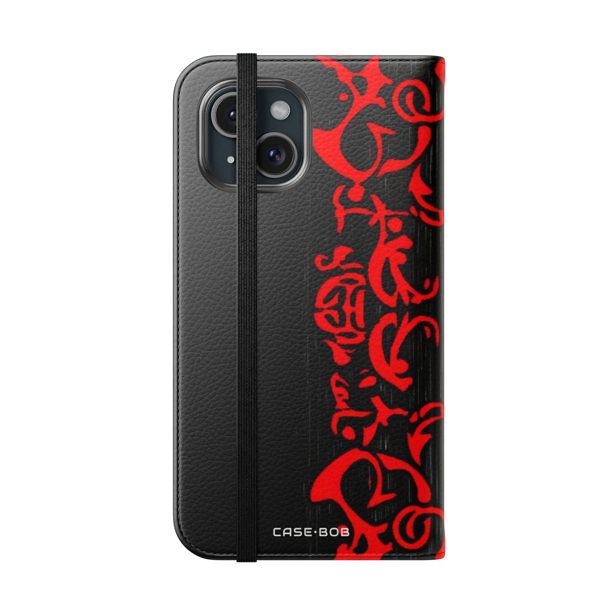 Crimson Swirl - iPhone 15 Case - Wallet
