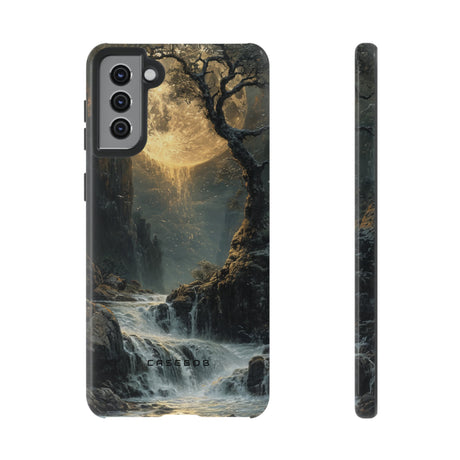 Moonlit Waterfall Silence - Protective Phone Case