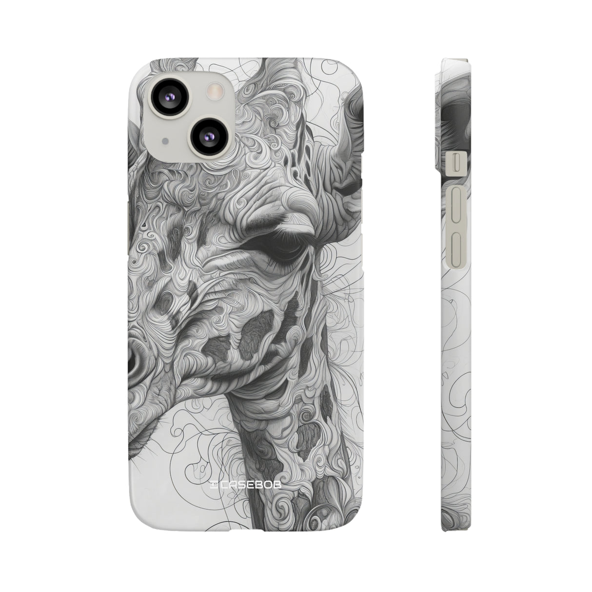 Monochrome Giraffe | Slim Phone Case for iPhone