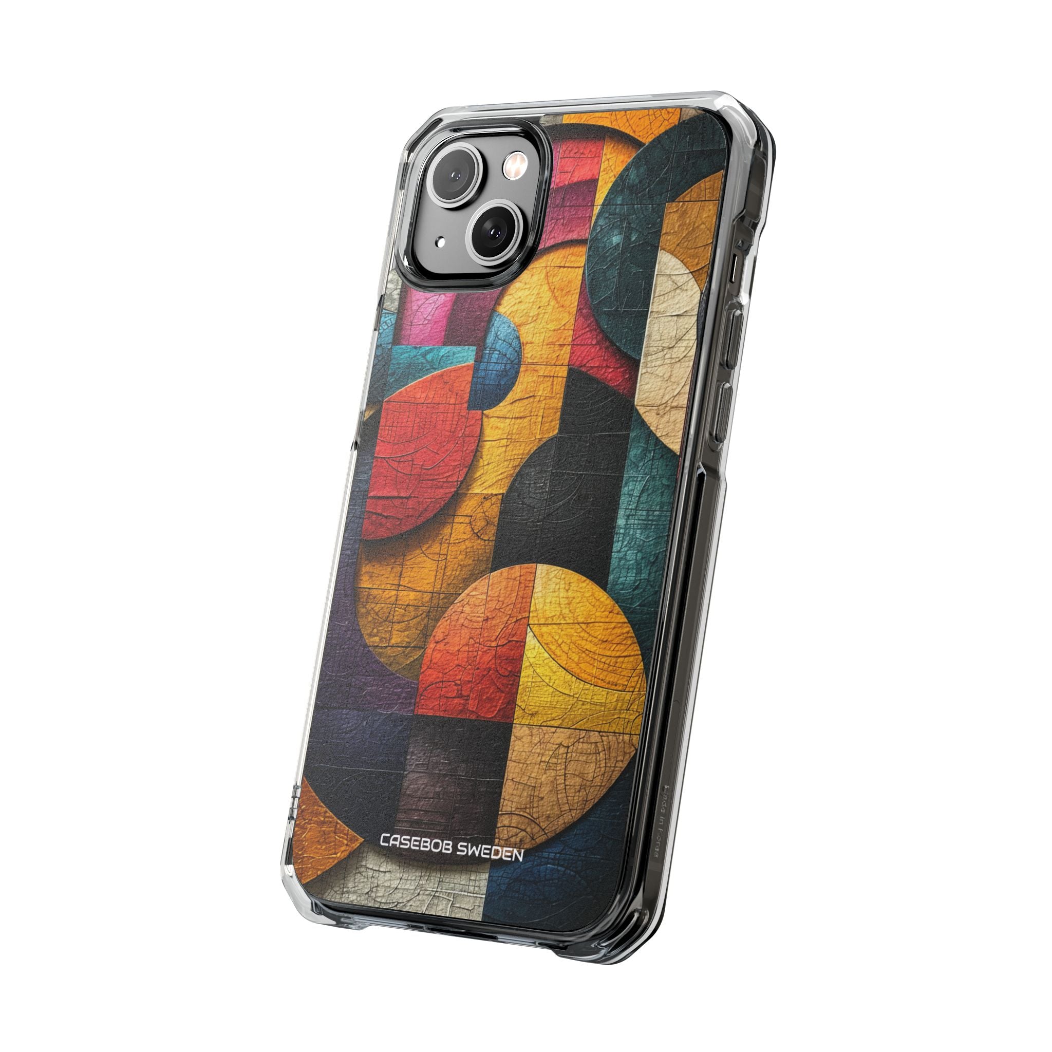 Vibrant Geometric Art - Clear Impact iPhone 14 Phone Case