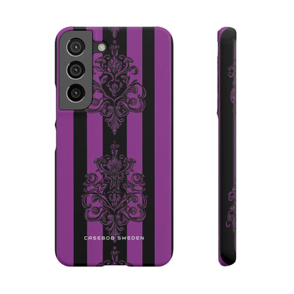 Gothic Elegance with Vertical Stripes and Ornamental Motifs Samsung S22 - Slim Phone Case