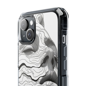 Topographic Serenity - Phone Case for iPhone (Clear Impact - Magnetic)