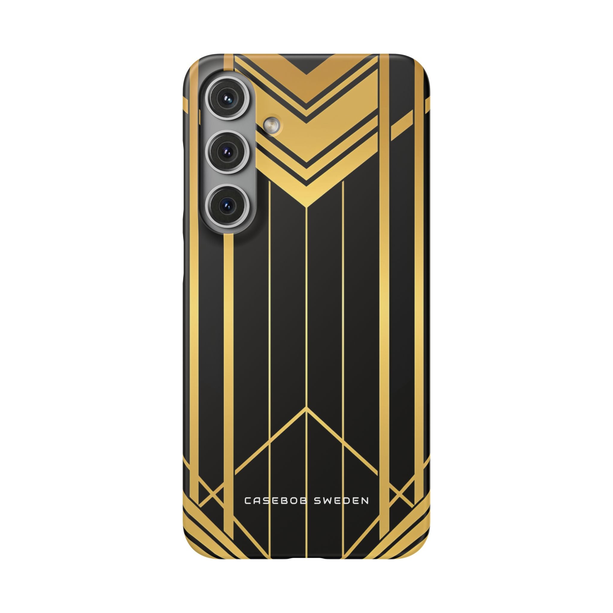 "Golden Art Deco Symmetry in Geometric Elegance" Samsung S24 - Slim Phone Case