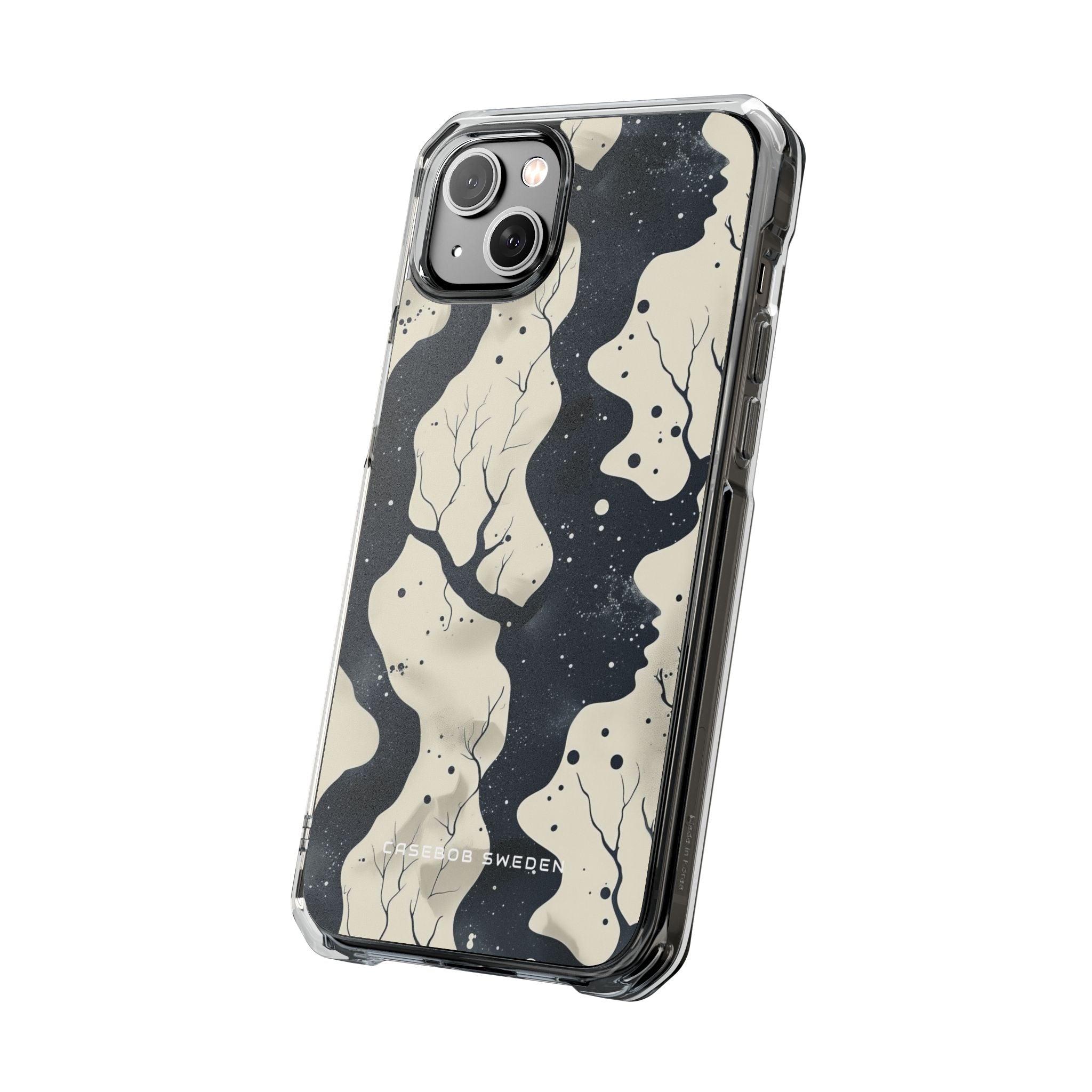 Organic Fluid Silhouettes with Cosmic Depth iPhone 14 - Clear Impact Phone Case