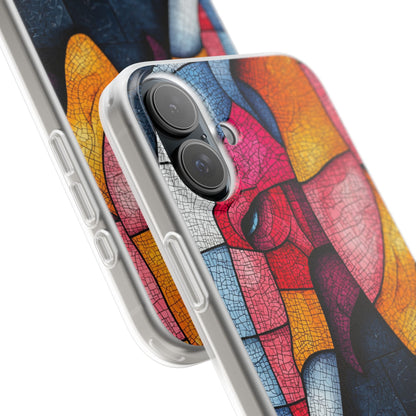 Elephant Mosaic iPhone 16 Plus Case - Soft