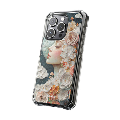 Moon Embraces Flowers iPhone Case - Impact