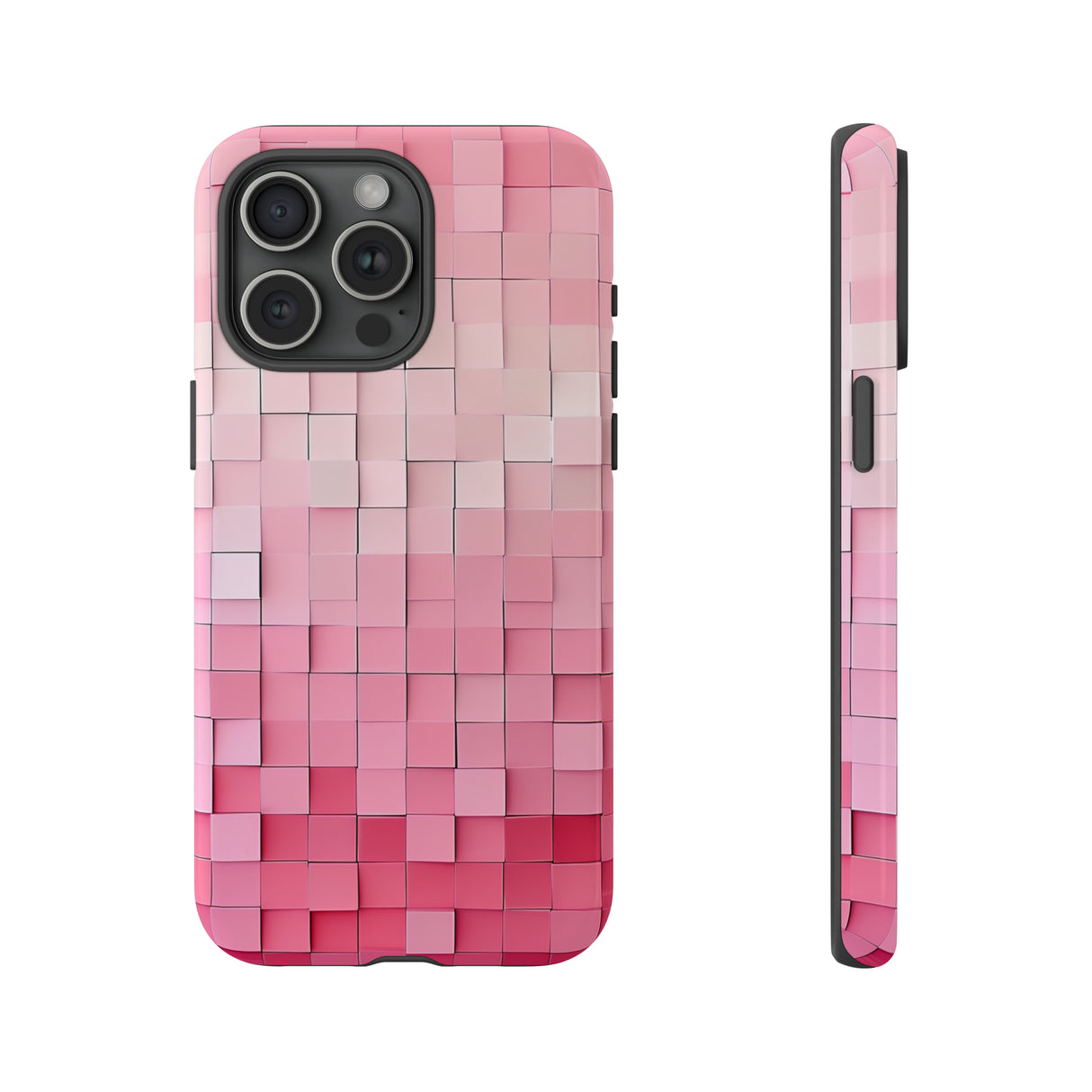 Pink Gradient Mosaic - Protective Phone Case