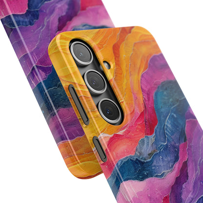 Vibrant Abstract Waves - Slim Samsung S24 Phone Case