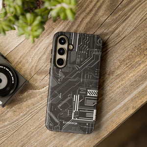 Circuitry Elegance: Futuristic Precision - For Samsung S24