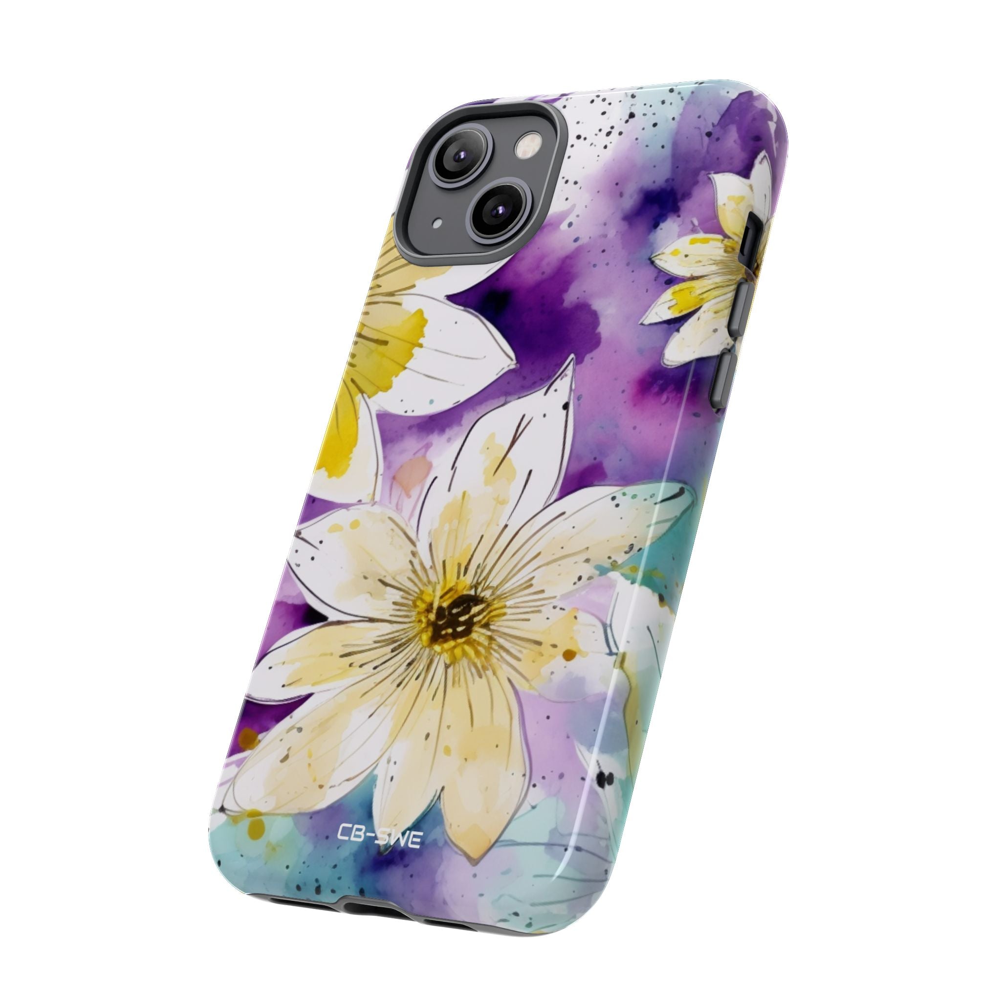 Vibrant Watercolor Flowers - iPhone Case