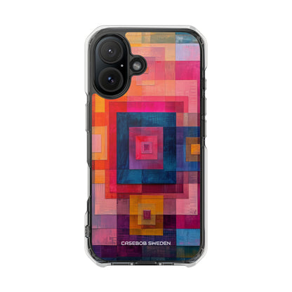 Vibrant Geometry - Clear Impact iPhone 16 Phone Case