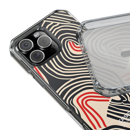 Wavy Red Flow iPhone 16 - Impact Clear+