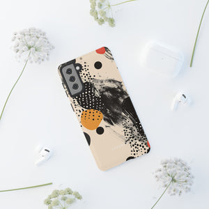 Black Dot Elegance - Protective Phone Case