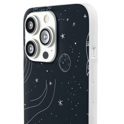 Cosmic Doodle Adventure | Flexible Phone Case for iPhone