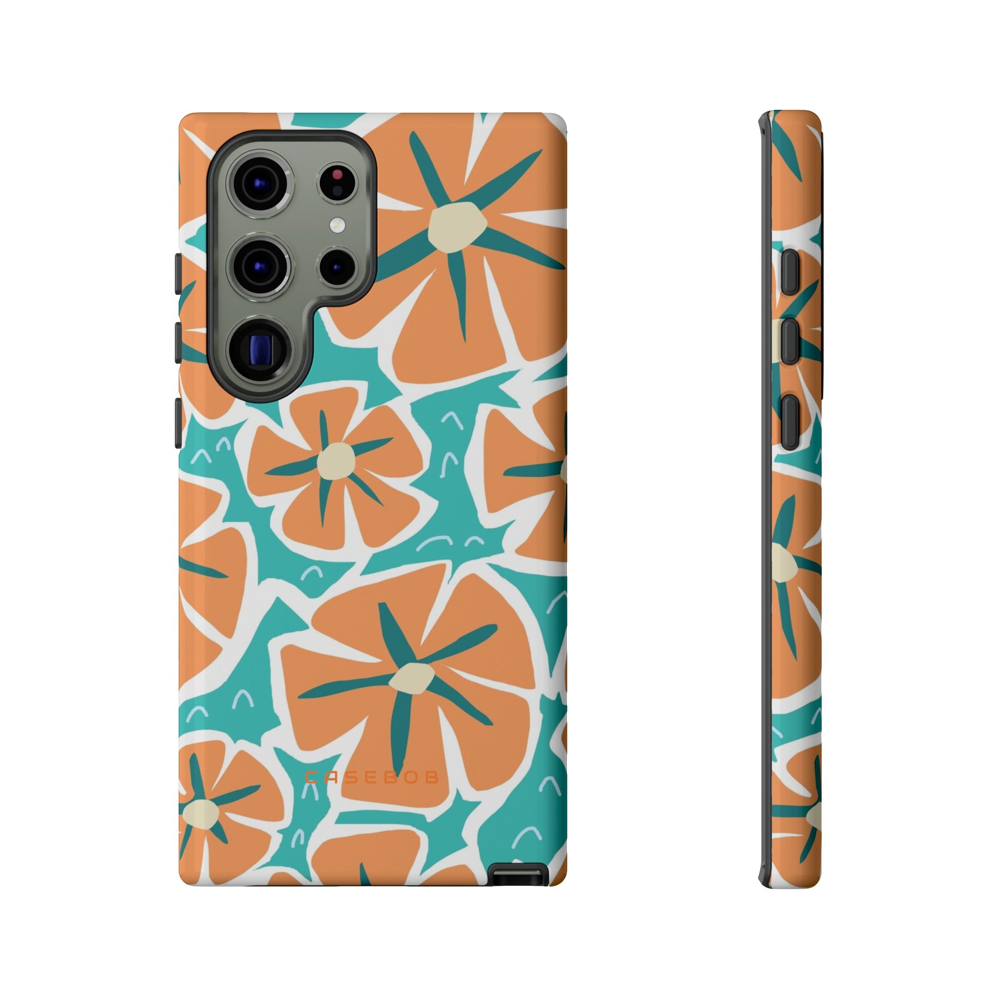 Orange Happy Flower - Protective Phone Case