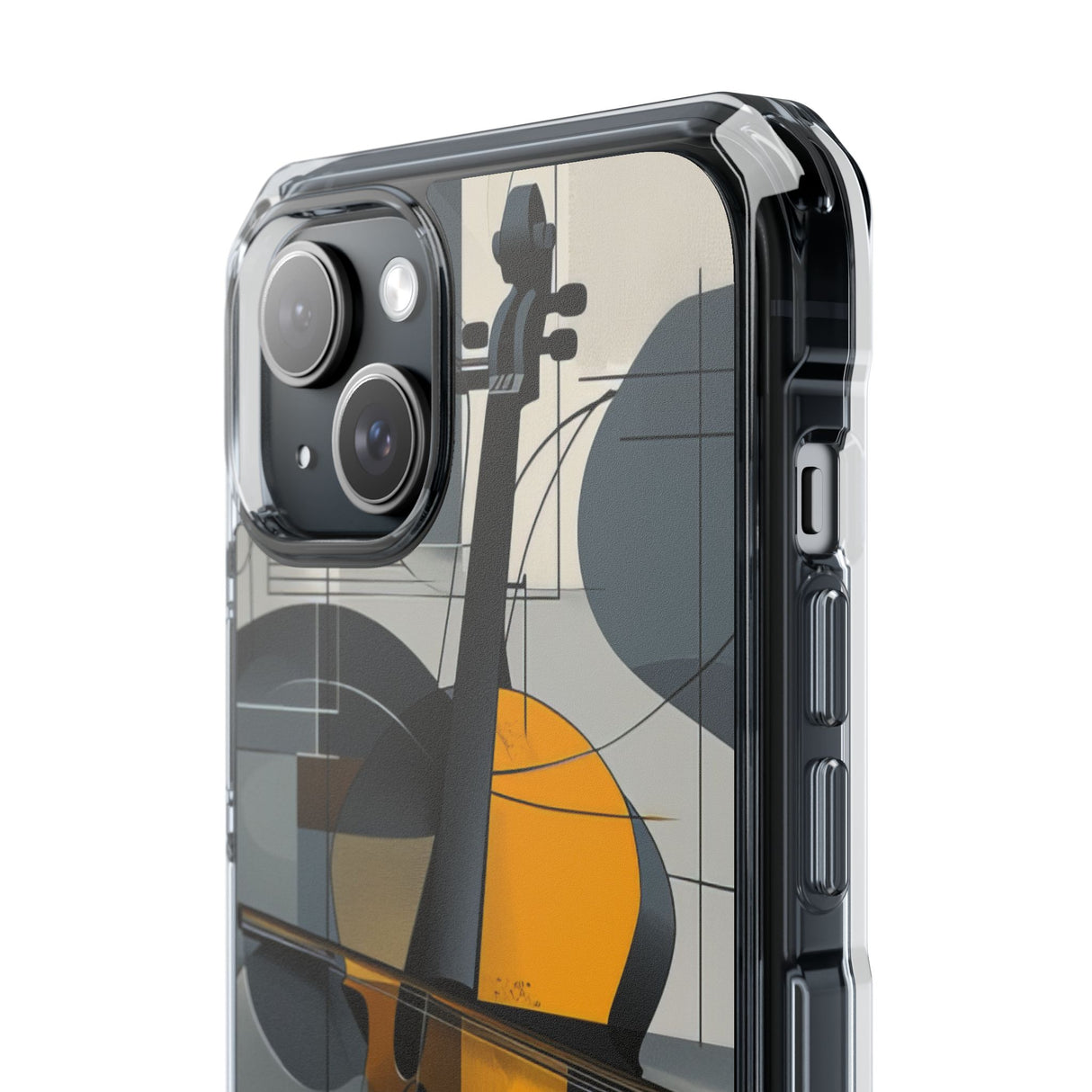 Cello Abstraction - Phone Case for iPhone (Clear Impact - Magnetic)