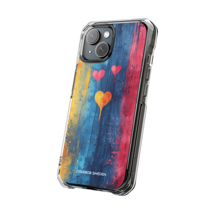 Hearts Watercolor Art - Clear Impact iPhone 15 Phone Case