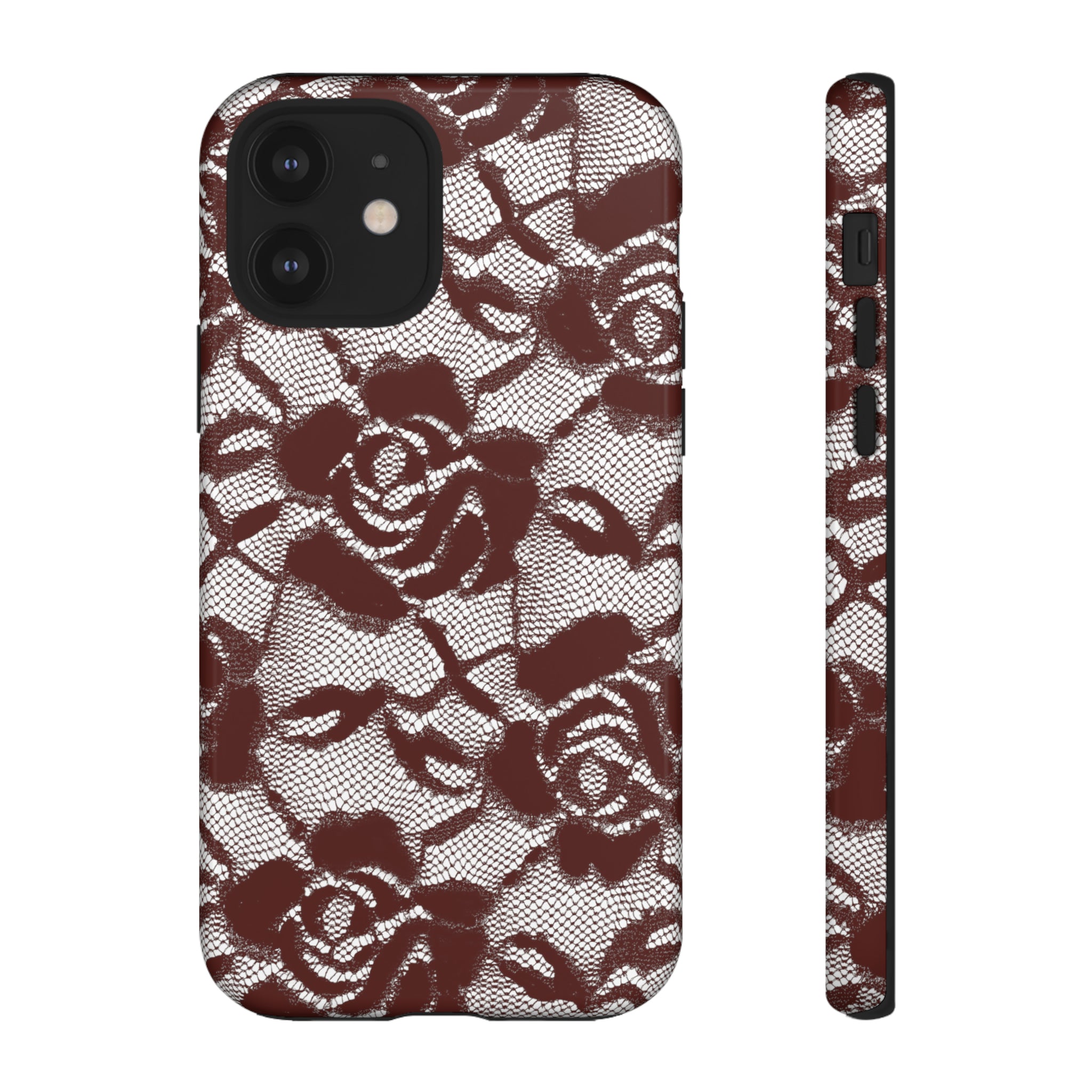 Red Lace Gothic Flower - Protective Phone Case