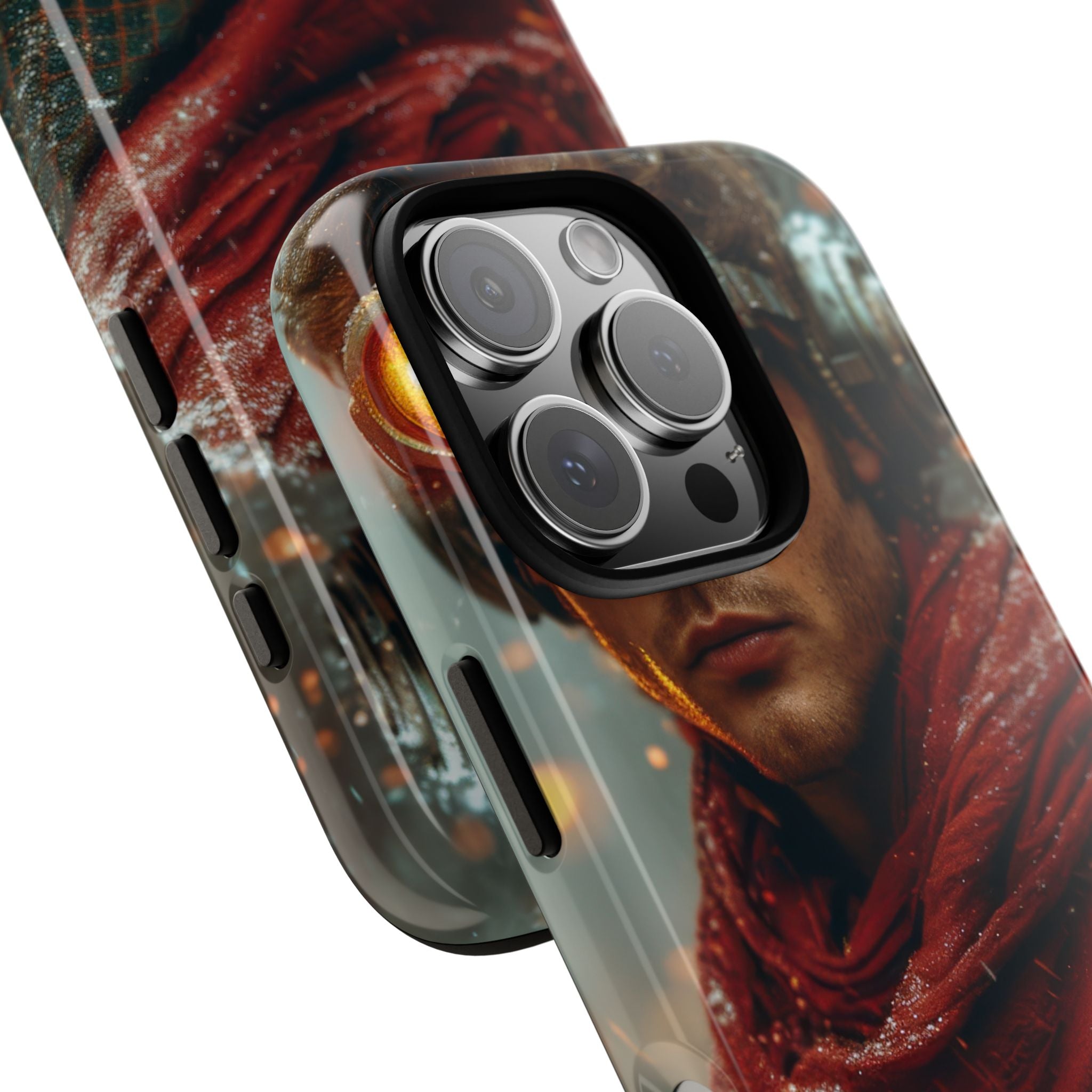 Futuristic Steampunk Explorer iPhone 16 - Tough