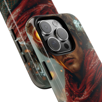 Futuristic Steampunk Explorer iPhone 16 - Tough