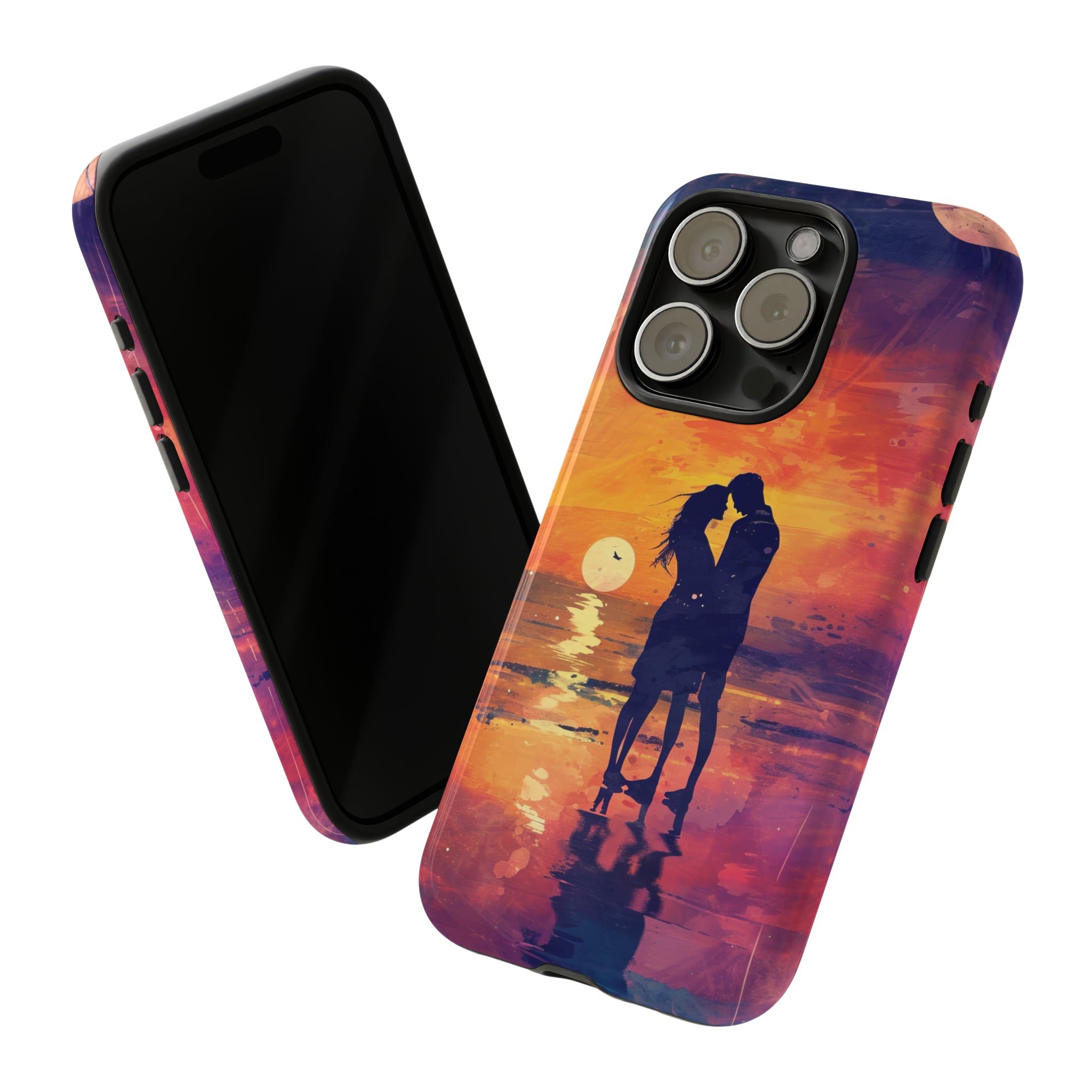 Seaside Sunset Embrace - Protective Phone Case