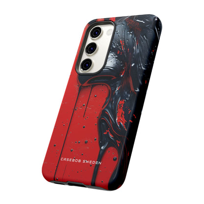 Textured Crimson Bloom Samsung S23 - Tough Phone Case