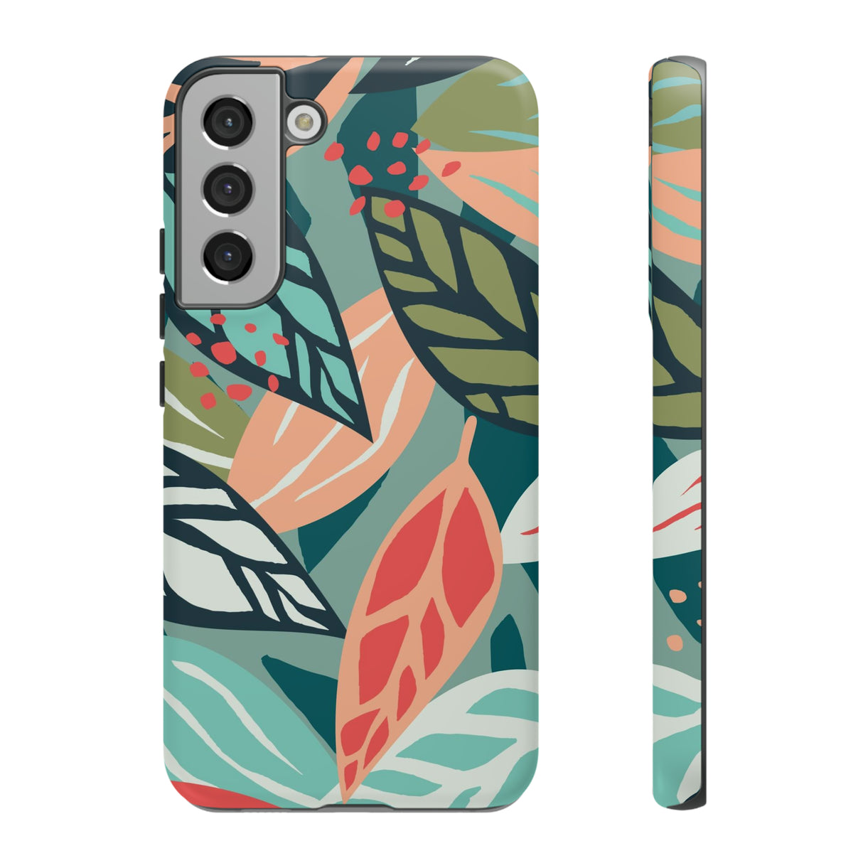 Mixed Tropical Leaf - Protective Phone Case