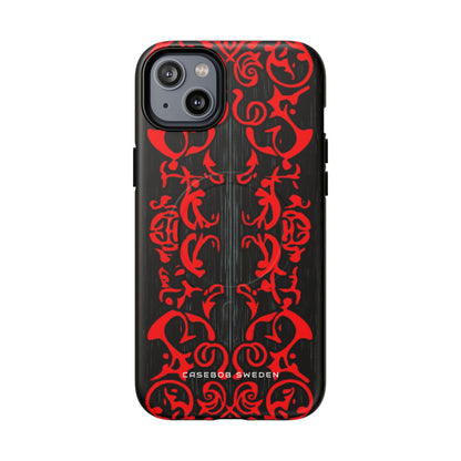 Gothic Crimson Symmetry iPhone 14 | Tough+ Phone Case