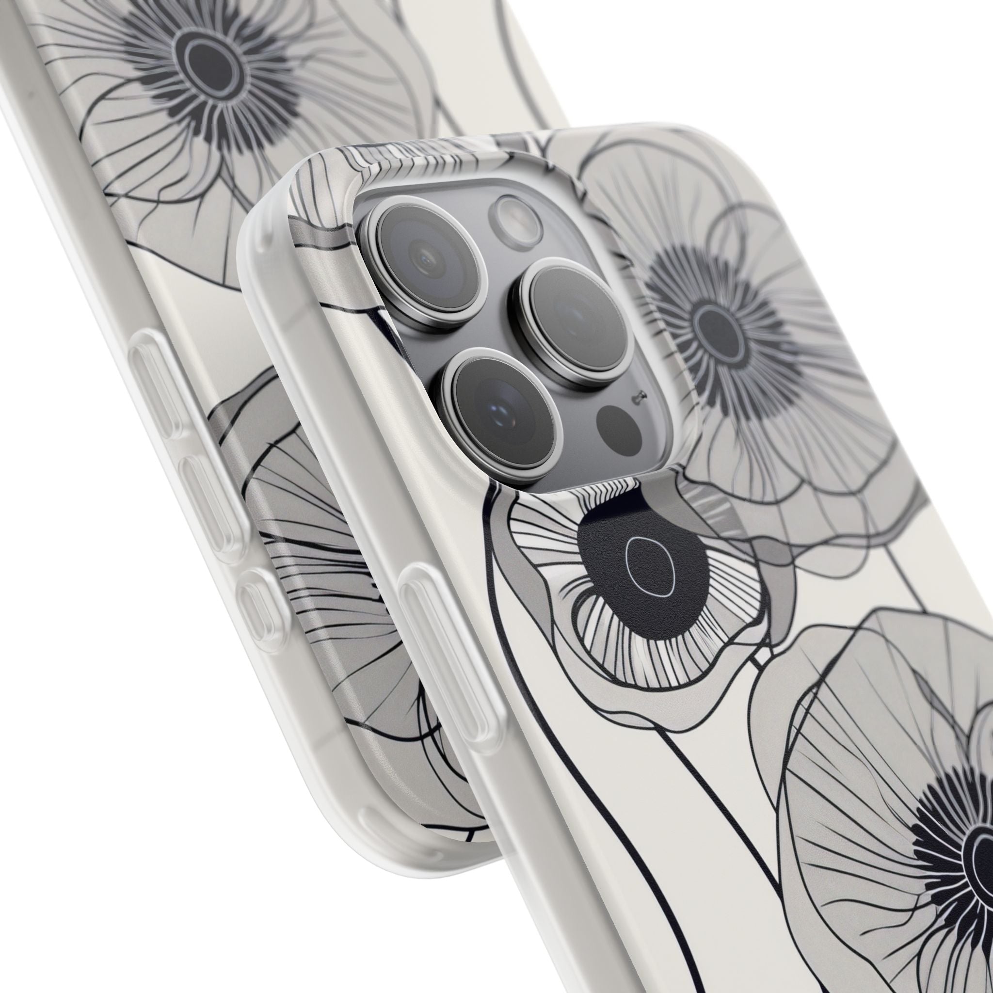 Modern Minimalist Flowers iPhone 15 - Flexi Phone Case