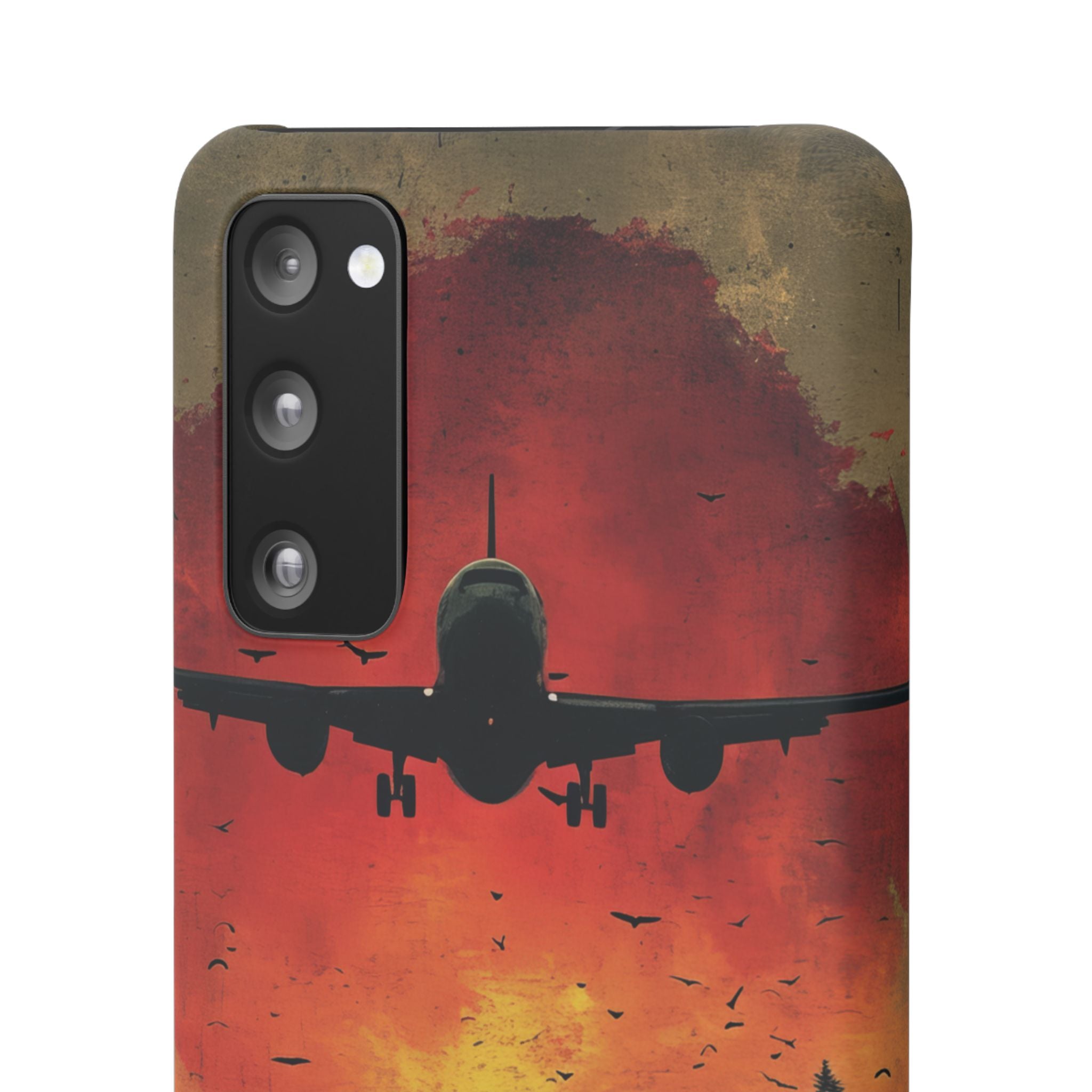 Vintage Sunset Airplane Silhouette Samsung S20 - Slim Phone Case