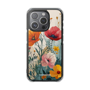 Blooming Whimsy – Handyhülle für iPhone (Clear Impact – Magnetisch) 