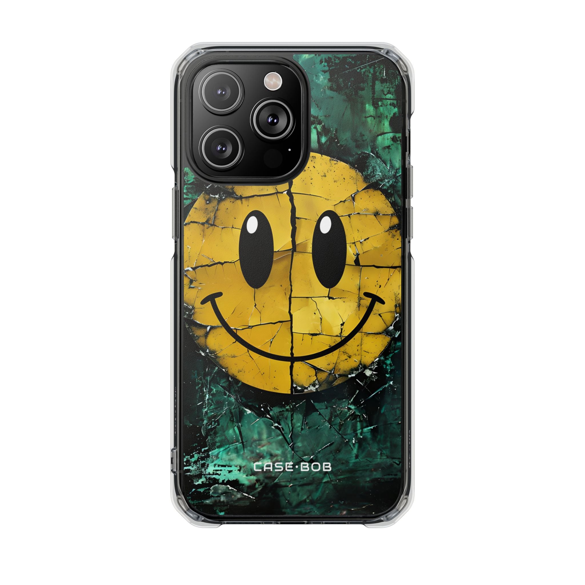 Cracked Smiley iPhone 14 Pro Max Case - Impact
